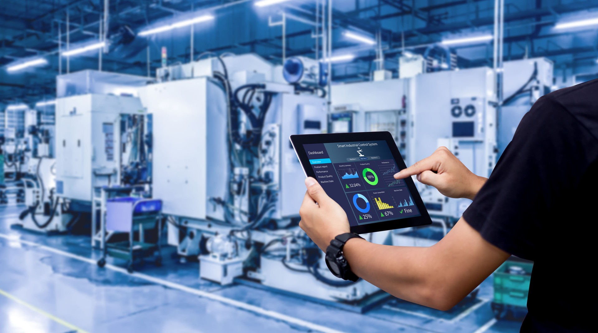 Industrie 4.0 Smart Factory Dashboard - KI-gesteuerte Prozessoptimierung und Echtzeit-Monitoring für digitale Transformation in der Fertigung